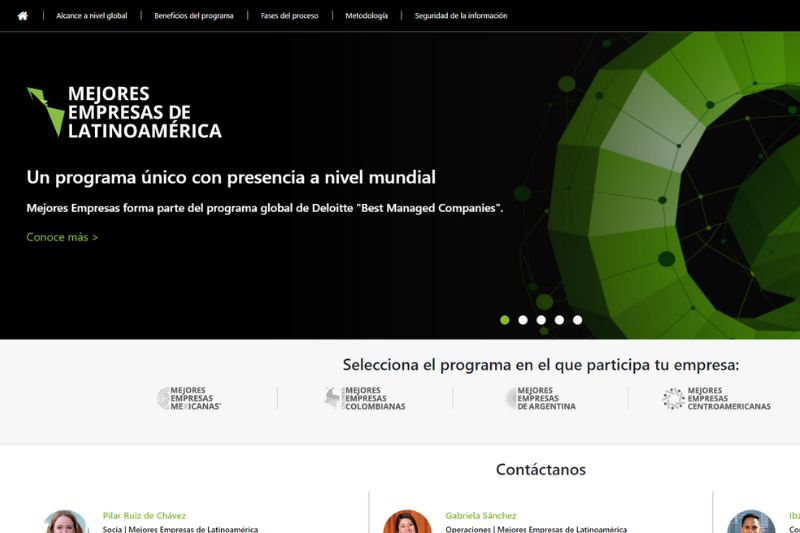 Imagen principal del sitio web Mejores Empresas de Latinoamérica